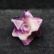 Mini Merkaba Star In Amethyst.   SPR15581POL