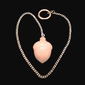 Acorn Dowsing Pendulum in Rose Quartz.   SPR15963POL