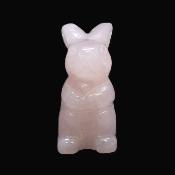 Gemstone Carving Of A Rabbit (Large Size) In Rose Quartz.   SPR16923POL