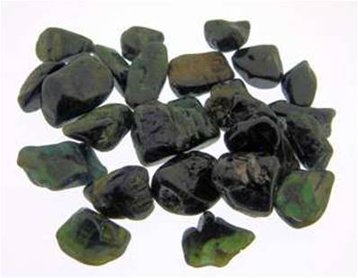 GREEN TOURMALINE TUMBLE STONES (SMALL SIZE). SPR4012POL