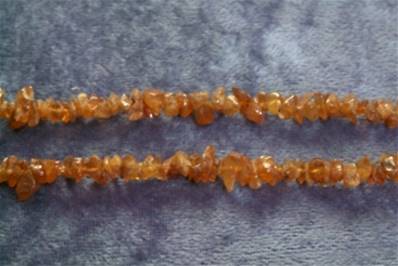 GEM CHIP BRACELET IN HESSONITE GARNET.  SPR666