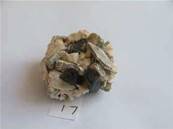 TOURMALINE AND STAR MICA IN FELDSPAR SPECIMEN 5 X 5CM APROX. SP017