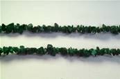 MALACHITE CHIP NECKLACE. 36". 45g. MALCHIP36