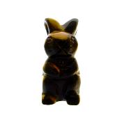 Gemstone Carving Of A Rabbit (Large Size) In Tiger's Eye.   SPR16927POL