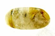 DOME POLISHED RUTILATED SMOKEY QUARTZ PEBBLE.   SP10117POL