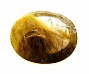 DOME POLISHED RUTILATED SMOKEY QUARTZ PEBBLE.   SP10122POL