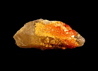 Spessartine Garnet On Smokey Quartz Crystal Specimen.   SP11559