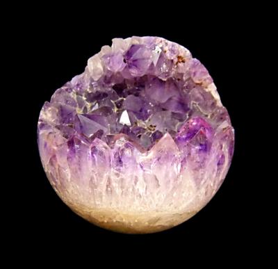 AMETHYST WITH AGATE DRUZE SPHERE.   SP11764SHLF