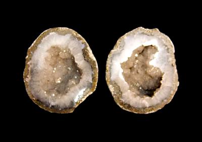 AGATE GEODE PAIR.   SP12161POL