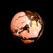 GEMSTONE SPHERE IN RHODONITE.   SP13540POL