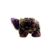 TORTOISE CARVING IN BRAZILIAN AMETHYST.   SP13642POL