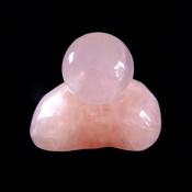 ROSE QUARTZ SPHERE WITH STAND.   SP14051POL