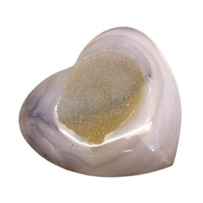 Large Fully Polished Agate Druze Heart.   SP16245SLF