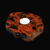 Mahogany Obsidian Sliced And face Polished Single Tea Light Holder.   SP16375POL