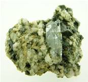 EPIDOTE WITH QUARTZ CRYSTAL SPECIMEN. SP3395