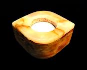 ONYX SINGLE HOLE TEA LIGHT HOLDER.   SPR11421POL