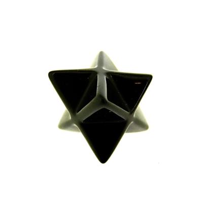MERKABA STAR IN BLACK ONYX.   SPR13304POL