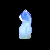 GEMSTONE KITTEN CARVING IN OPALITE.   SPR14473POL