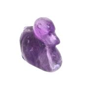 Gemstone Duck Carving in Amethyst.   SPR15184POL