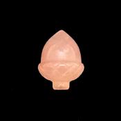 Squirrel carving in Rose Quartz with Acorn.   SPR15437POL+A