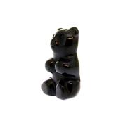 Teddy Bear Figure carved in Black Obsidian.   SPR15359POL