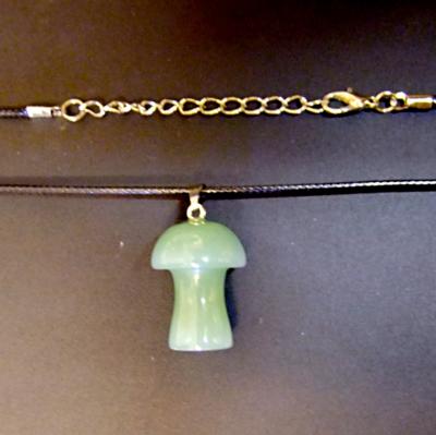 Gemstone Mushroom Pendant in Green Aventurine.   SPR15373PEND