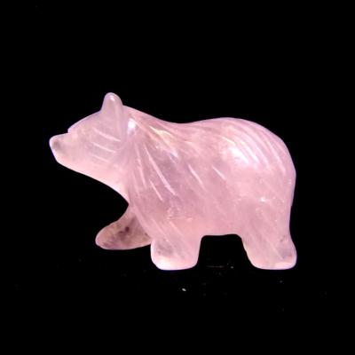 A Bear Carving In Rose Quartz.   SPR15520POL