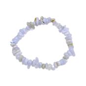 Gemstone Elasticated Chip Bracelet In Blue Lace Agate.   SPR16172BR