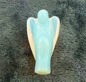 MINI ANGEL CARVING IN OPALITE. SPR6016POL