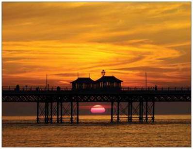 'Mid Summer Sunset' Cromer by Danny Hickling Pier A6 Art Print