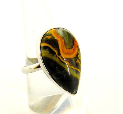 BUMBLE BEE JASPER 925 SILVER RING.   SP11658RNG 