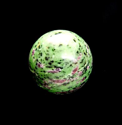 RUBY IN ZOISITE SPHERE.   SP12367POL