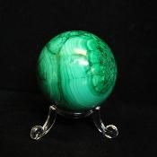 Gemstone Sphere in Malachite.   SP15652POL