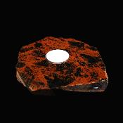 Mahogany Obsidian Sliced And face Polished Single Tea Light Holder.   SP16375POL