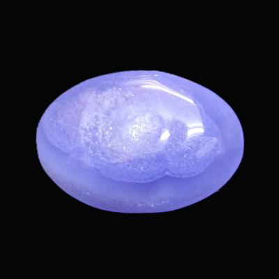 Blue Lace Agate Oval Shape, Polished Palm Stone.   SP16397POL