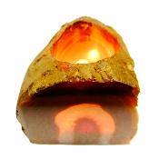 Agate Nodule Single Tea Light Holder.   SP16542SLF