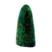 Chrysocolla fully polished specimen with flat cut base to stand.   SP16631POL