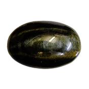 Silver Sheen Obsidian Fully Polished Oval Palm Stone.   SP16675POL
