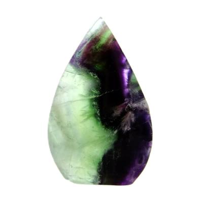 Fully Polished Flame Carving In Purple/ Green Fluorite.   SP16851POL