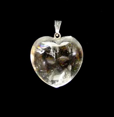 QUARTZ MINI PUFF HEART PENDANT.   SPR13156PEND