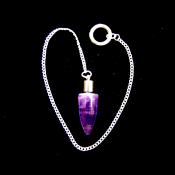 AMETHYST BULLET STYLE HEALING PENDULUM.   SPR13600POL