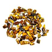 200g BAG OF TIGERSEYE POLISHED CRYSTAL CHIPS.   SPR14390POL