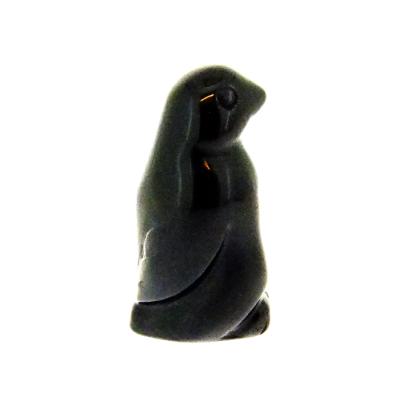 CARVING OF A PENGUIN IN BLACK OBSIDIAN.   SPR15080POL