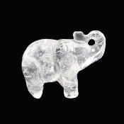 Gemstone Elephant Carving in Quartz.   SPR15177POL