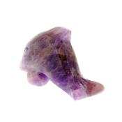 Dolphin Figure carved in Amethyst.   SPR15360POL