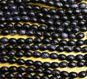 BLUE GOLD STONE RICE BEADS ON A STRING. SPR6030