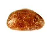 QUARTZ POLISHED PEBBLE SPECIMEN FEATURING RED RUTILE INCLUSIONS.   SP10800POL