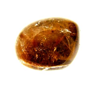 QUARTZ DOME POLISHED PEBBLE SPECIMEN FEATURING RED & GOLDEN RUTILE INCLUSIONS.   SP10807POL