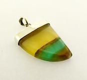 FLUORITE SHARKS FIN SHAPE PENDANT.   SP12025PEND