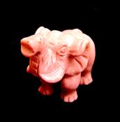 ELEPHANT CARVING IN RHODONITE.   SP12854POL